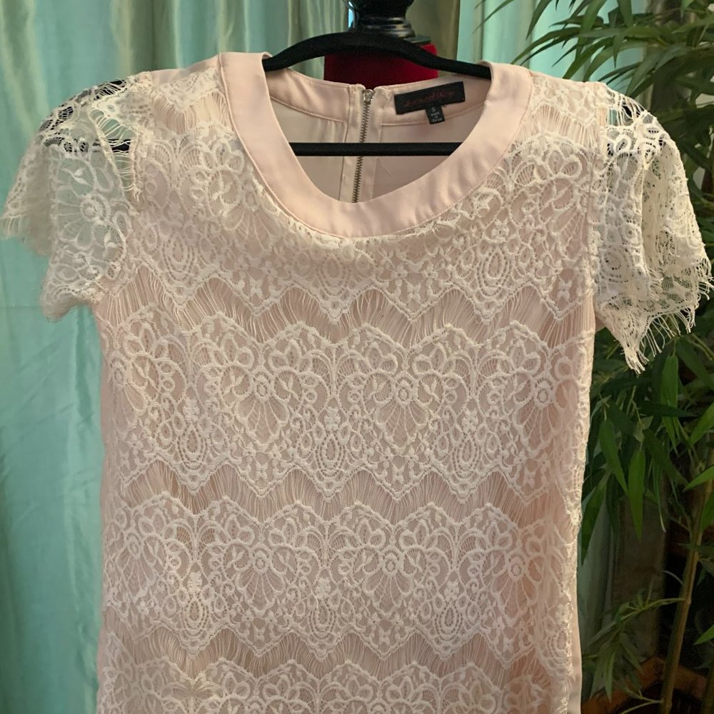 Blouse, Romantic, vintage-look, peach/blush